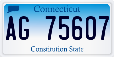 CT license plate AG75607