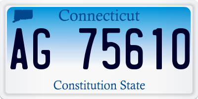CT license plate AG75610