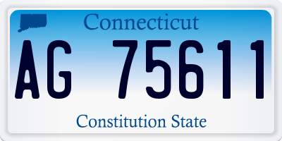 CT license plate AG75611