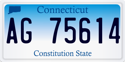 CT license plate AG75614