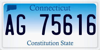 CT license plate AG75616