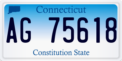 CT license plate AG75618