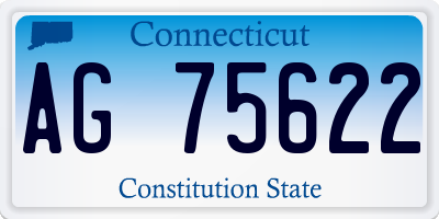 CT license plate AG75622