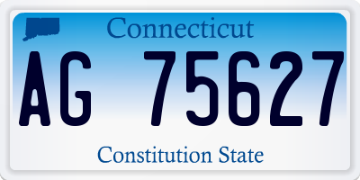 CT license plate AG75627