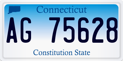 CT license plate AG75628