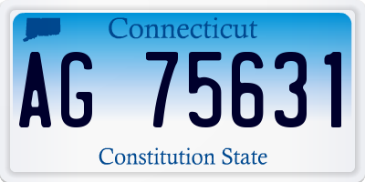 CT license plate AG75631