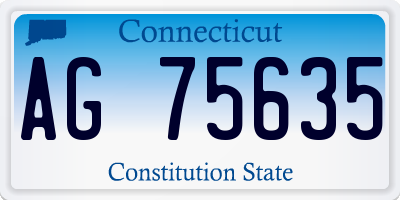 CT license plate AG75635
