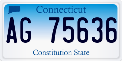 CT license plate AG75636