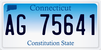 CT license plate AG75641
