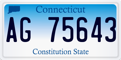 CT license plate AG75643