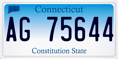 CT license plate AG75644