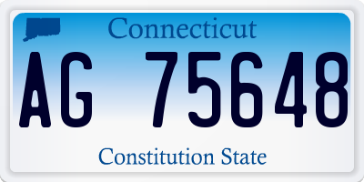 CT license plate AG75648