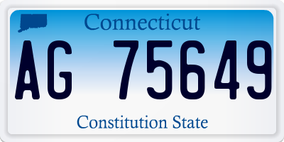 CT license plate AG75649