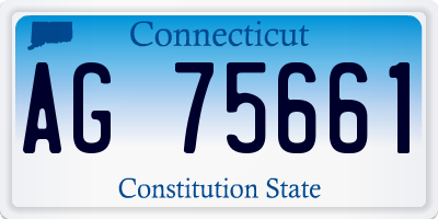 CT license plate AG75661