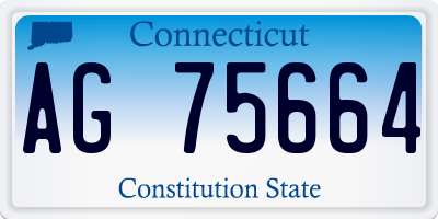 CT license plate AG75664