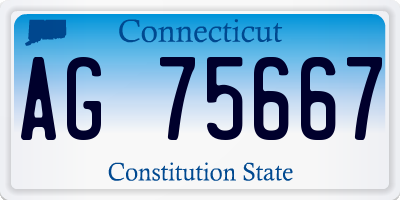 CT license plate AG75667