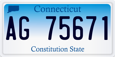CT license plate AG75671