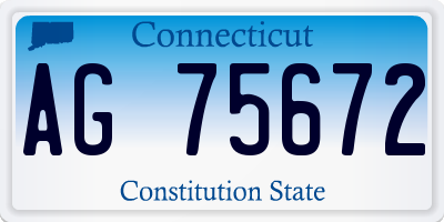 CT license plate AG75672