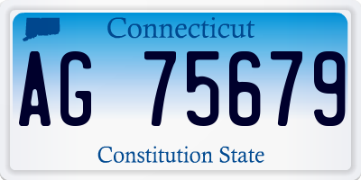 CT license plate AG75679