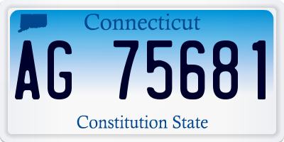CT license plate AG75681