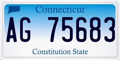 CT license plate AG75683