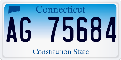 CT license plate AG75684