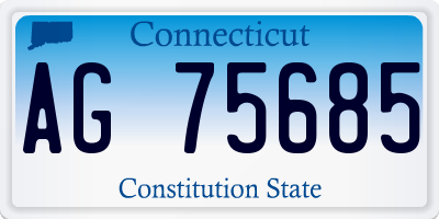 CT license plate AG75685