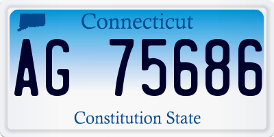 CT license plate AG75686