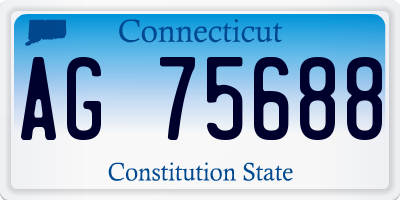 CT license plate AG75688