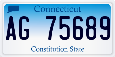 CT license plate AG75689