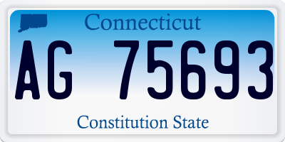 CT license plate AG75693