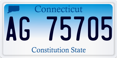 CT license plate AG75705