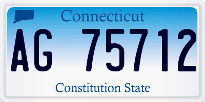 CT license plate AG75712