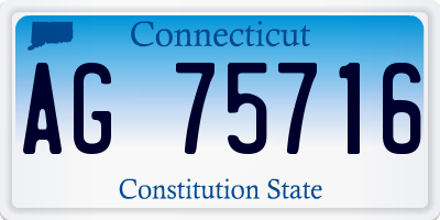 CT license plate AG75716
