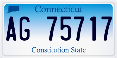 CT license plate AG75717