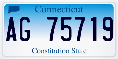 CT license plate AG75719