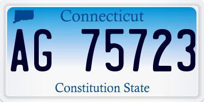 CT license plate AG75723