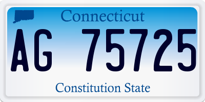 CT license plate AG75725
