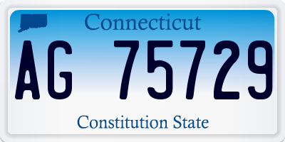 CT license plate AG75729