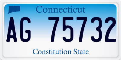 CT license plate AG75732