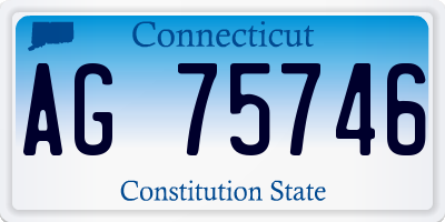 CT license plate AG75746
