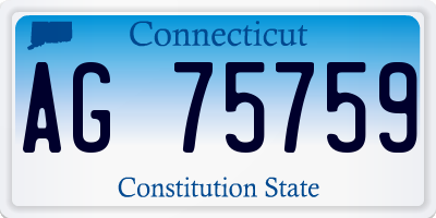 CT license plate AG75759