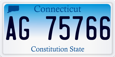 CT license plate AG75766