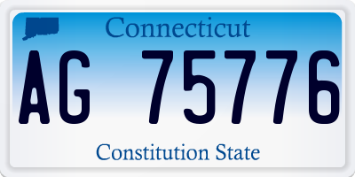 CT license plate AG75776