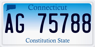 CT license plate AG75788