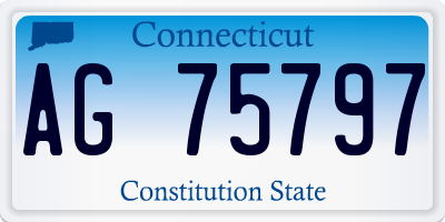 CT license plate AG75797