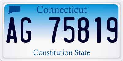 CT license plate AG75819
