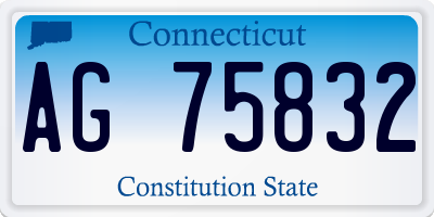 CT license plate AG75832