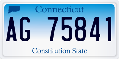 CT license plate AG75841