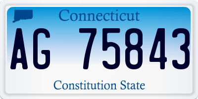 CT license plate AG75843